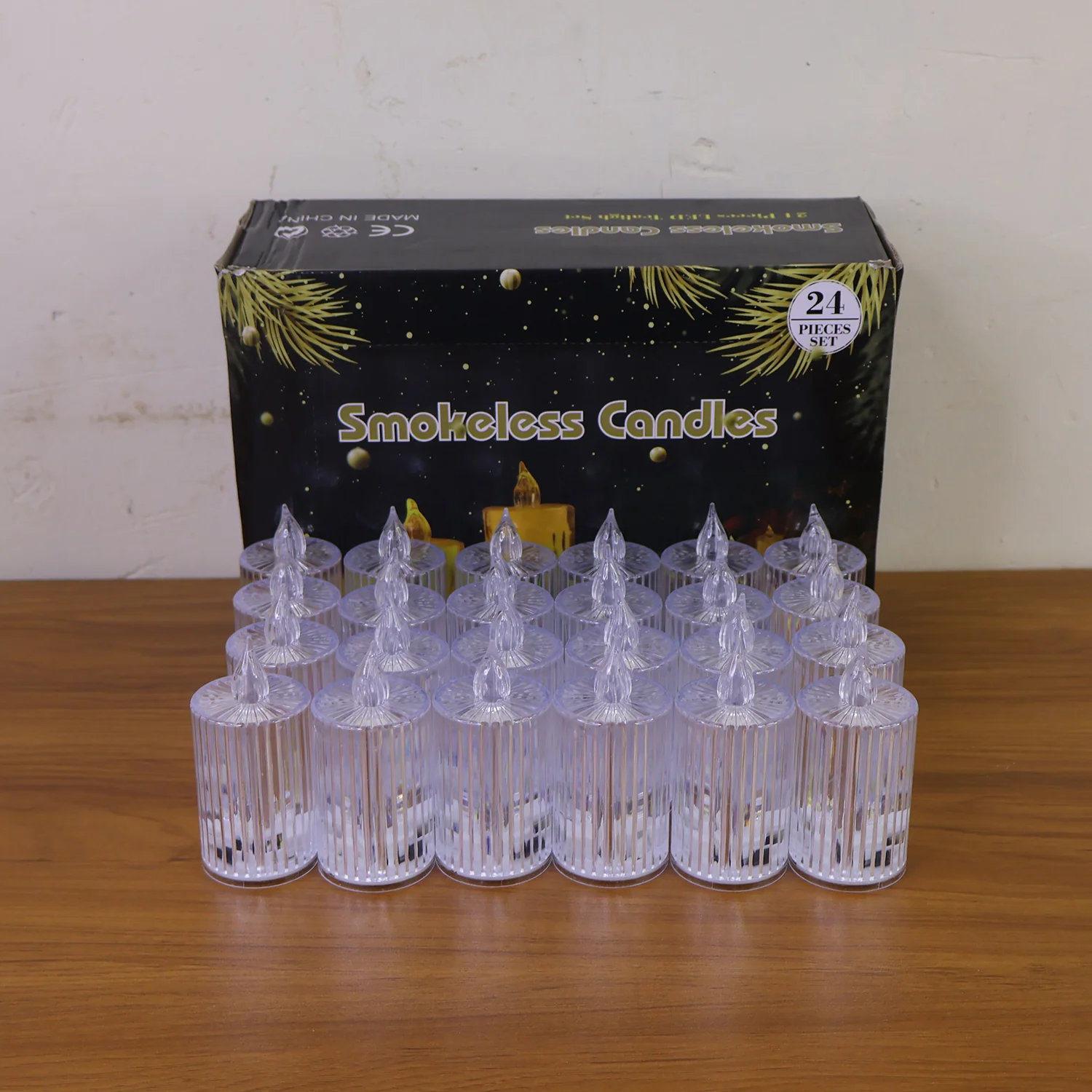 Set of 24 Smokeless LED Flameless Decorative Candles - Image 7