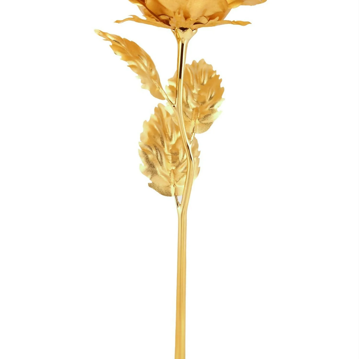 Set of 3 Artificial Golden Roses | 24K Gold Foil Roses for Decoration, Romantic Gift for Valentine’s Day, Anniversary, Birthday, Home Decor | Elegant Forever Rose Gift for Wife, Girlfriend, Mother - Image 3