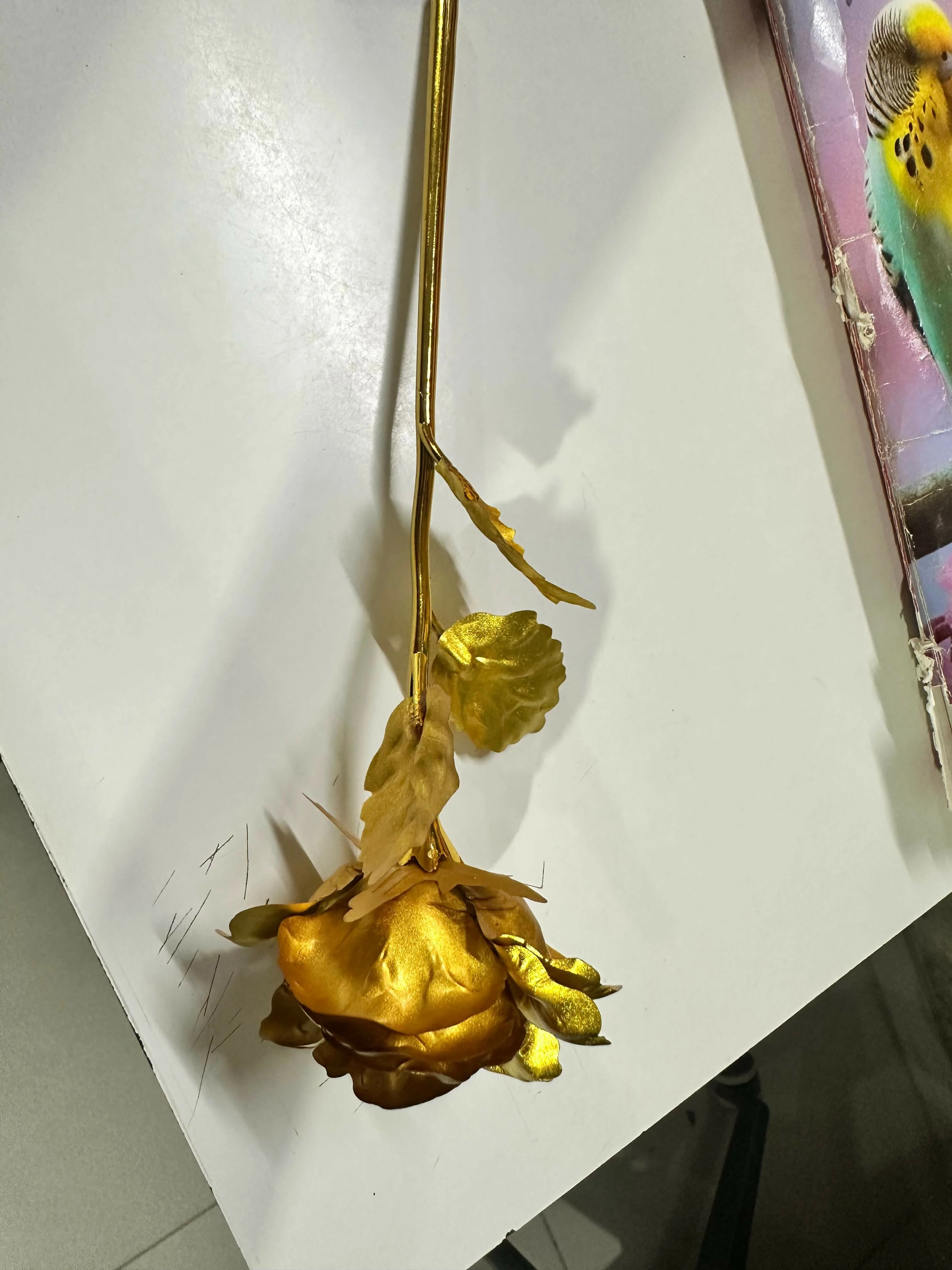 Set of 3 Artificial Golden Roses | 24K Gold Foil Roses for Decoration, Romantic Gift for Valentine’s Day, Anniversary, Birthday, Home Decor | Elegant Forever Rose Gift for Wife, Girlfriend, Mother - Image 5