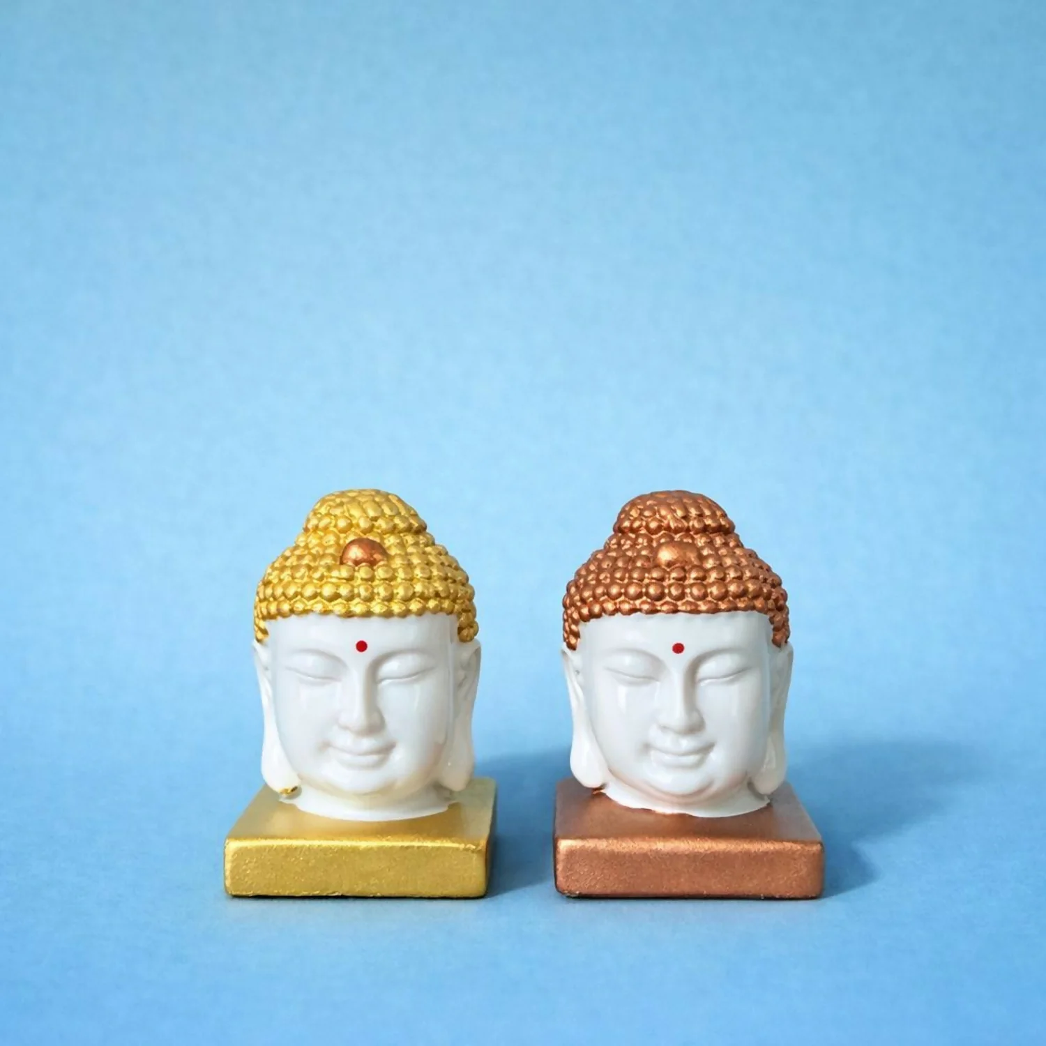 Set of 4 Buddha Head Showpiece for Home Decor - Image 3