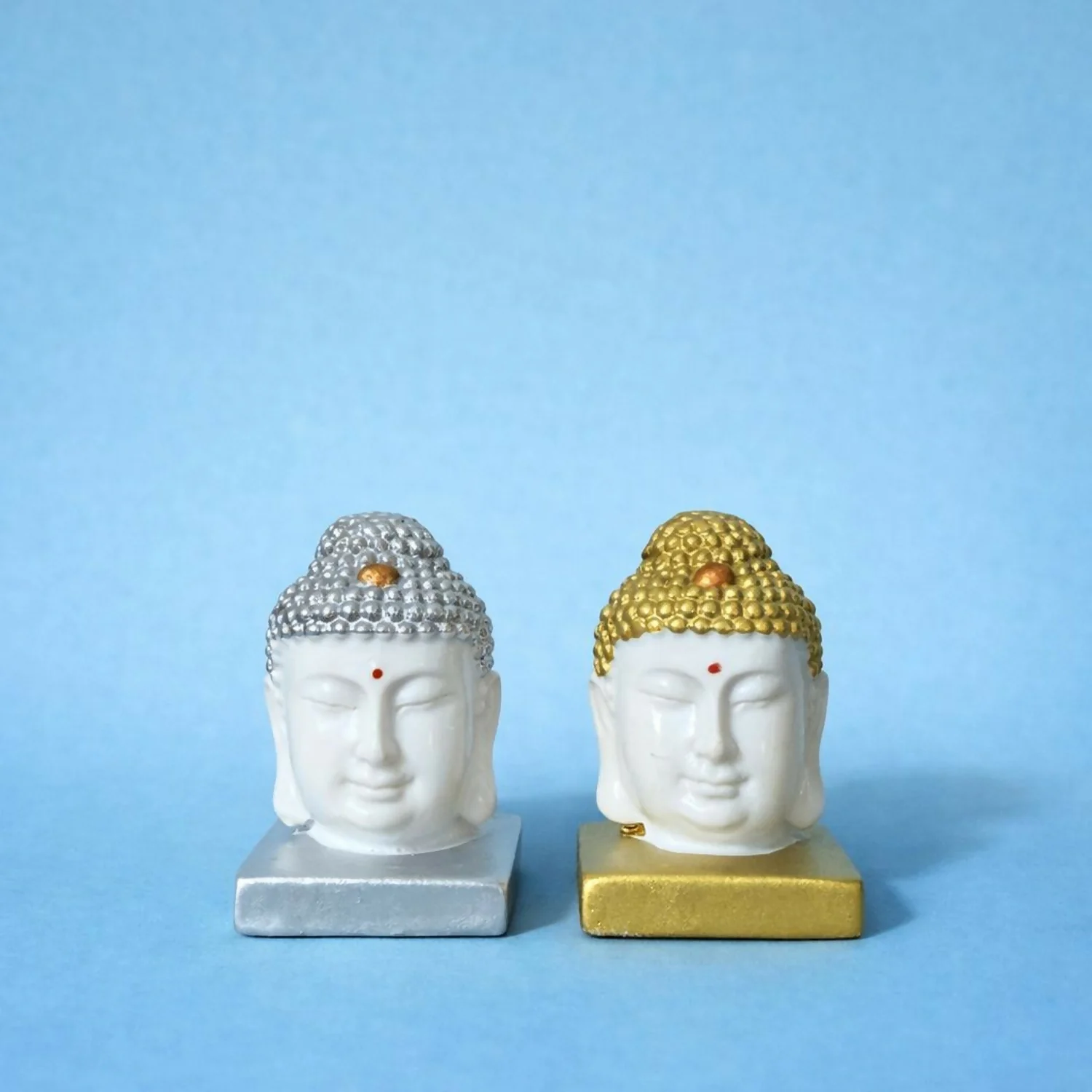Set of 4 Buddha Head Showpiece for Home Decor - Image 4