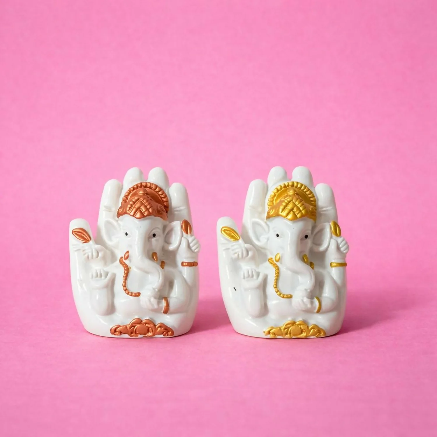 Set of 4 Ganesh Idol for Home Decor Ganpati Showpiece - Image 3