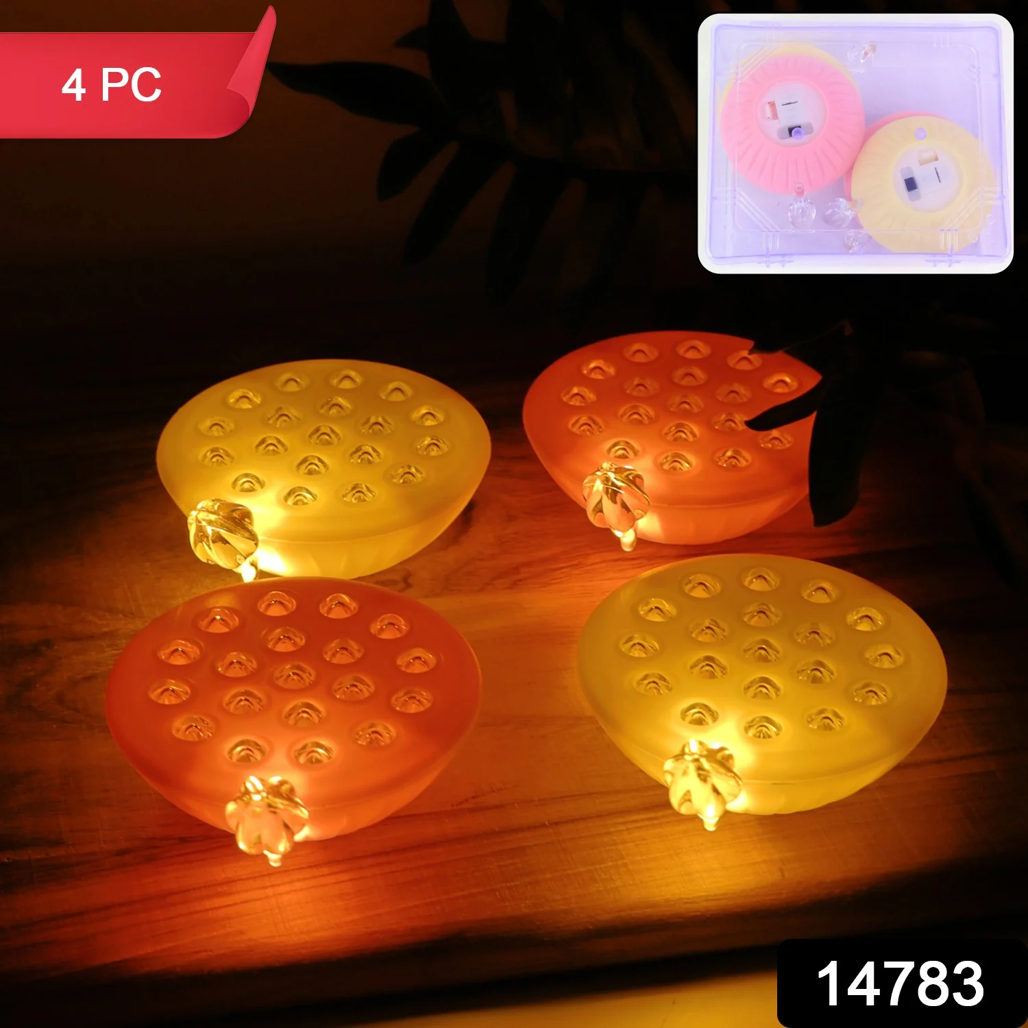 Set of 4 Lotus Canopy LED Decorative Lamps - Image 2
