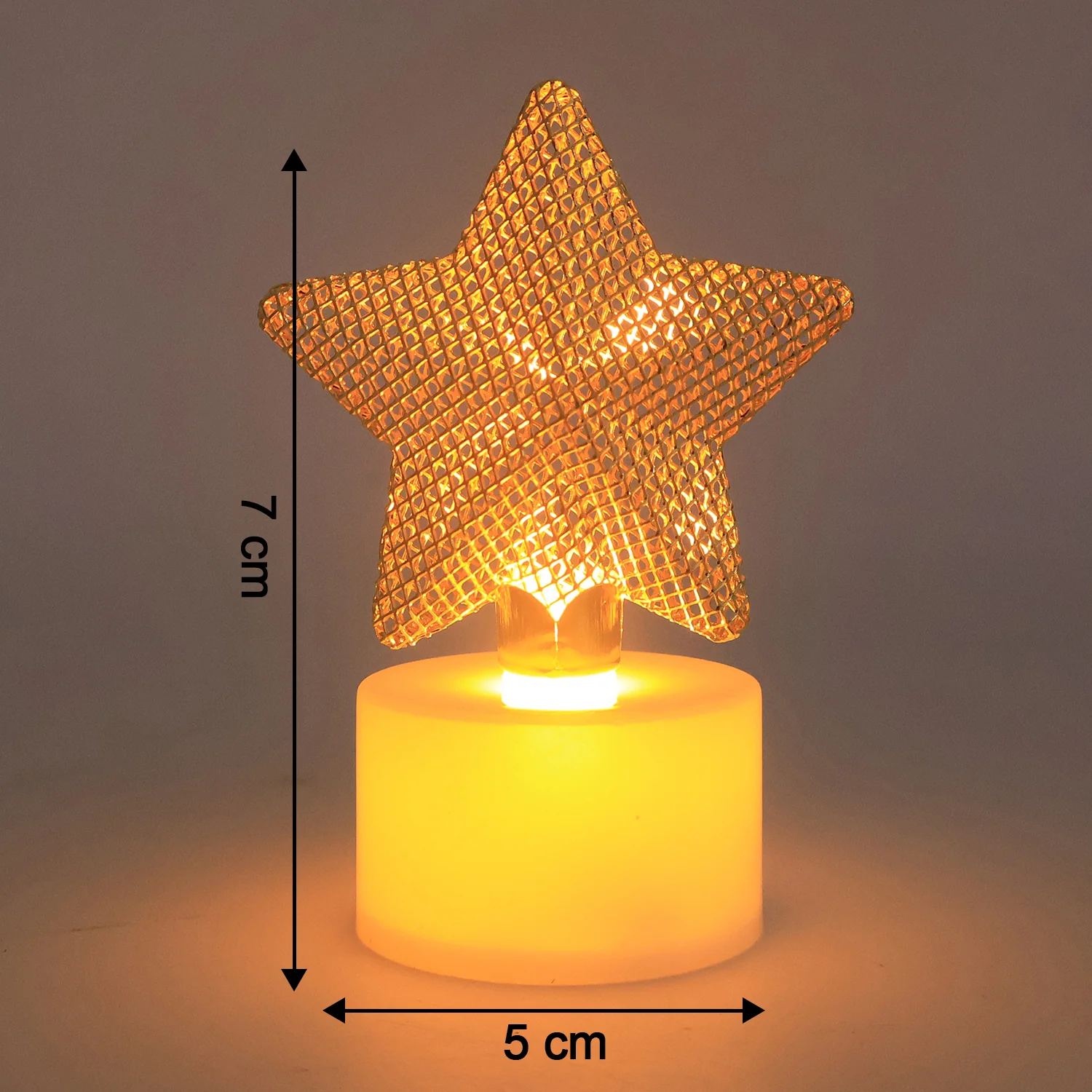Set of 6 Decorative LED Star Candles - Image 6