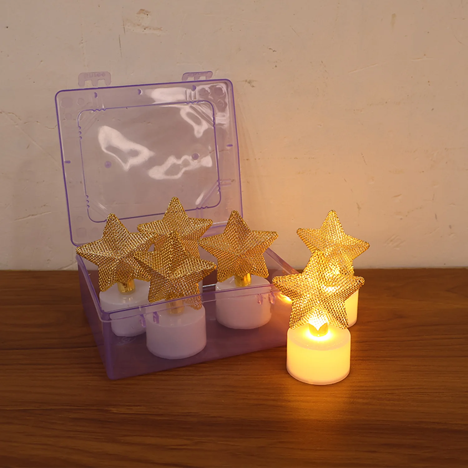 Set of 6 Decorative LED Star Candles - Image 9