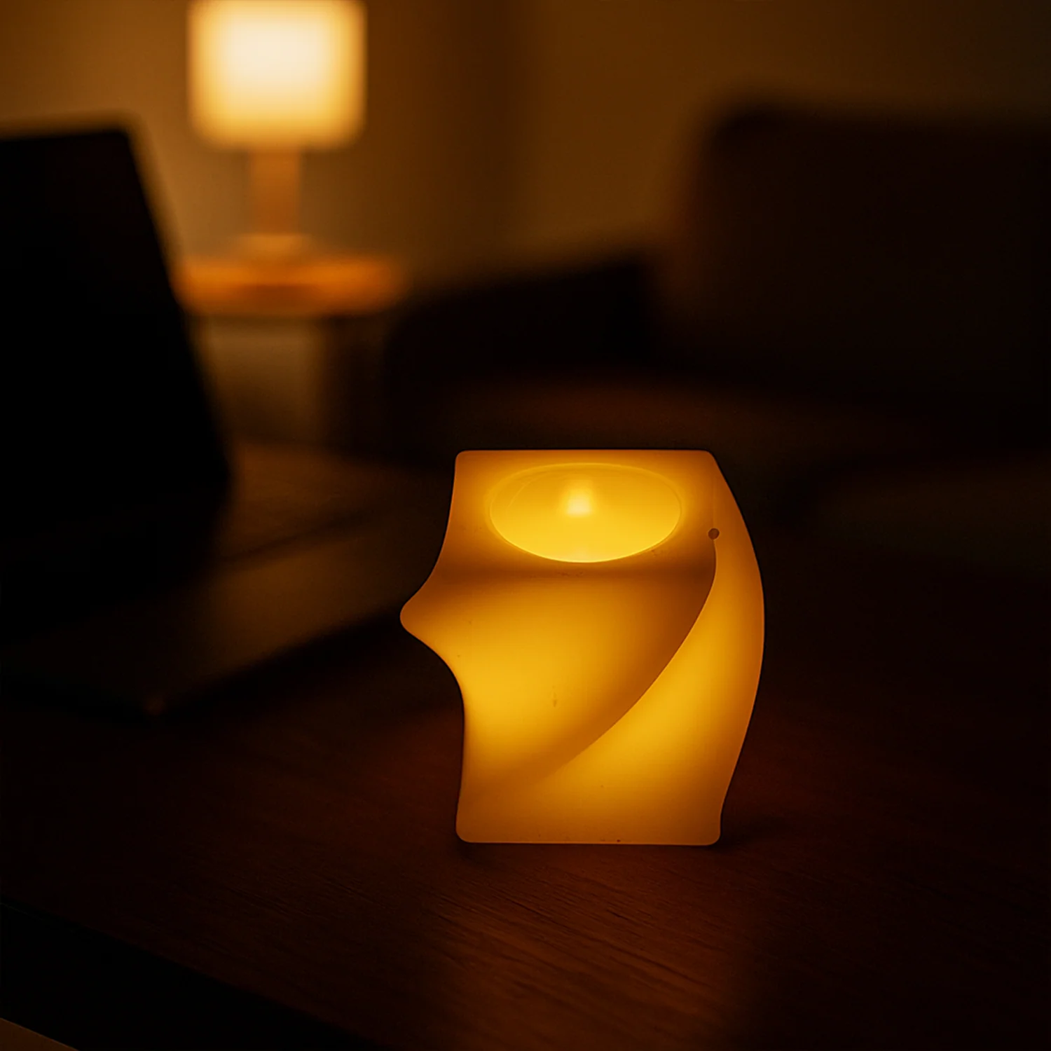 Set of 6 LED Flameless Decorative Candles – Square Shape Tealight Lamps - Image 3