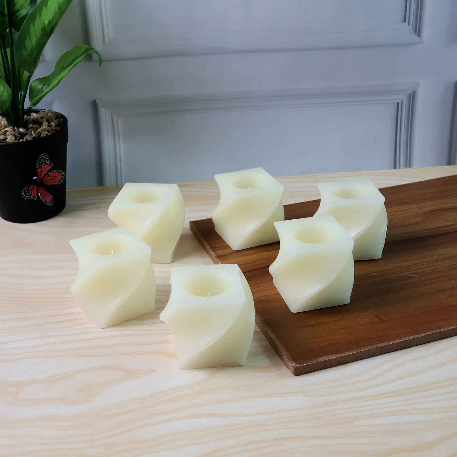 Set of 6 LED Flameless Decorative Candles – Square Shape Tealight Lamps - Image 7