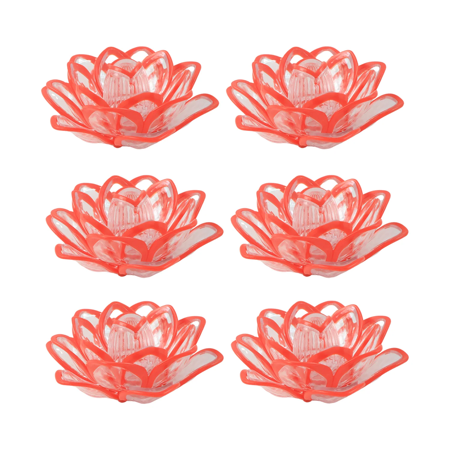 Set of 6 Lotus Shaped LED Flameless Decorative Candles - Image 5