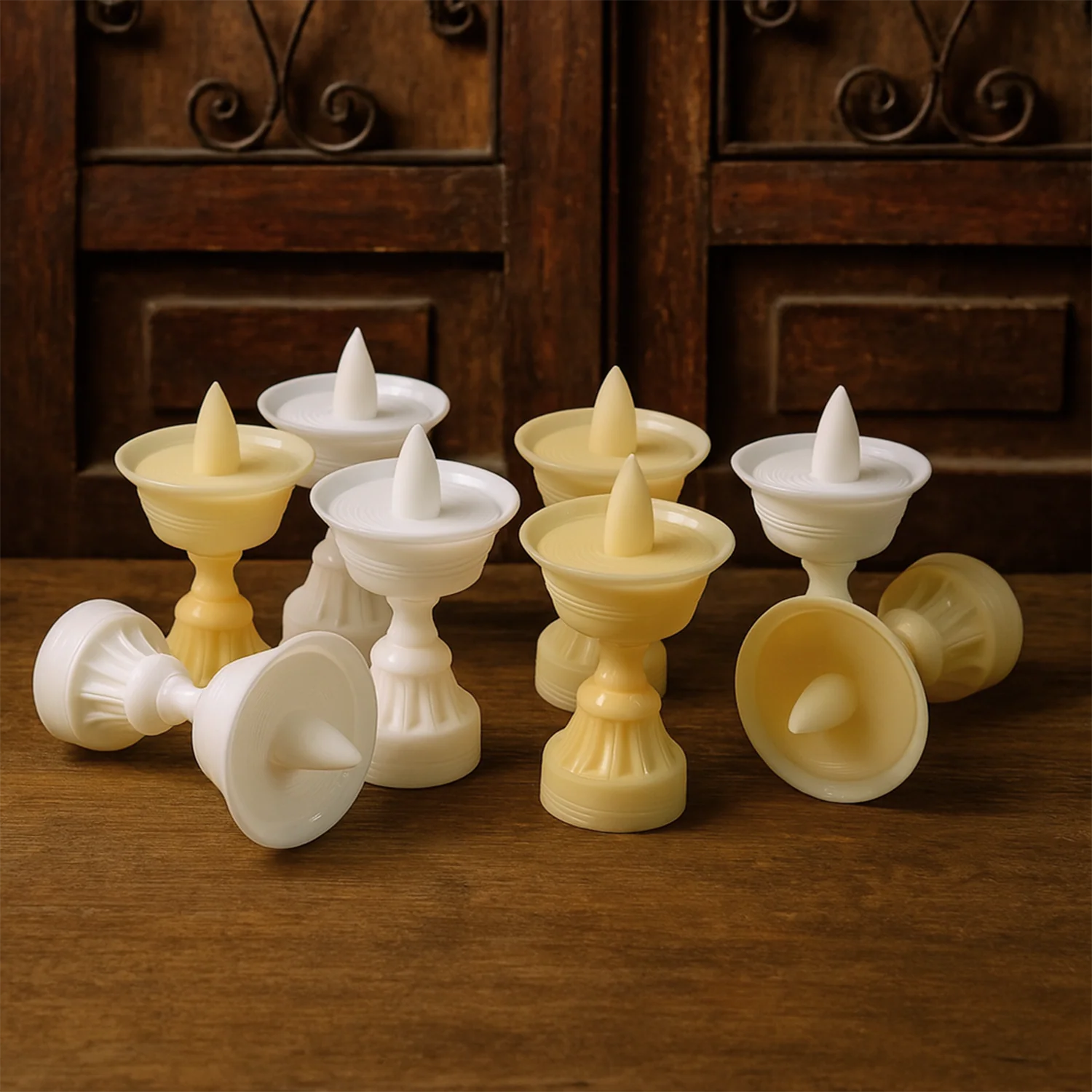 Set of 8 White Water Sensor LED Diyas - Image 7