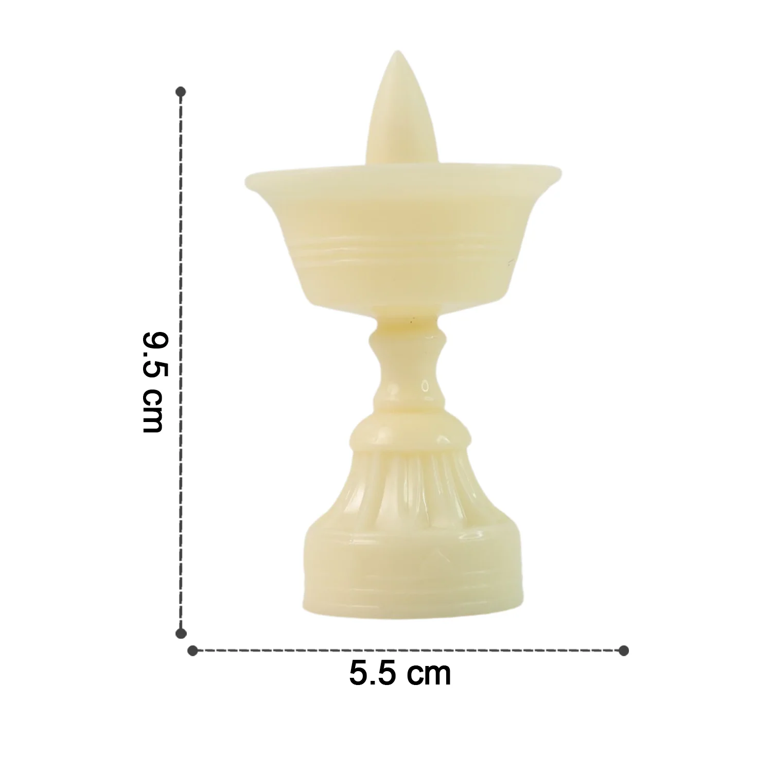 Set of 8 White Water Sensor LED Diyas - Image 8