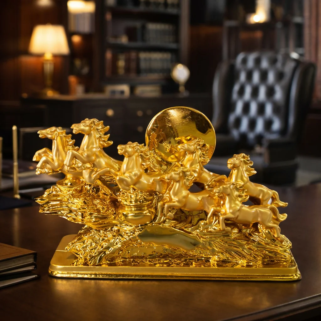 Seven Running Horses Decorative Showpiece for Home and Office Décor - Image 2