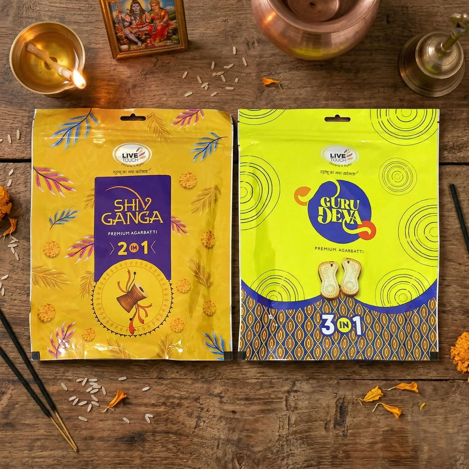 Shiv Ganga & Guru Deva Premium Agarbatti Jumbo Family Pack (2 Packs of 700gm) - Image 6