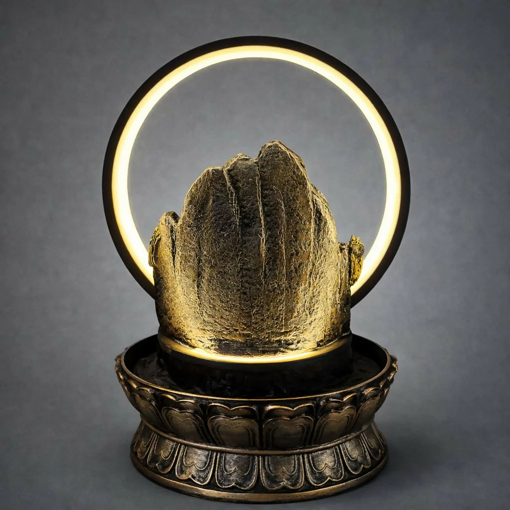 Shiv Parivar LED Water Fountain with Halo Ring Light - Image 4