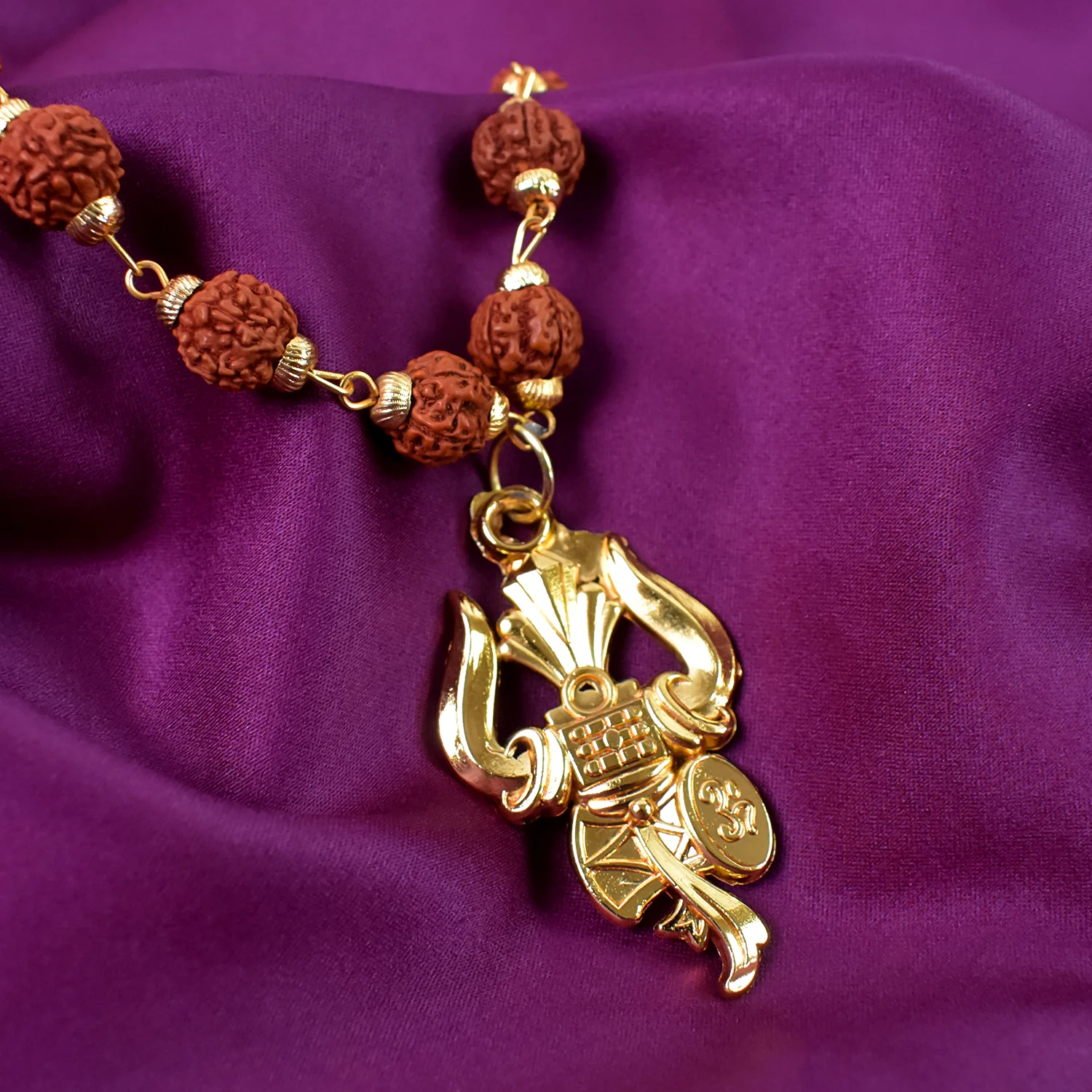 Shiv Pendant with Trishul and Rudraksha: Divine Power and Protection - Image 2