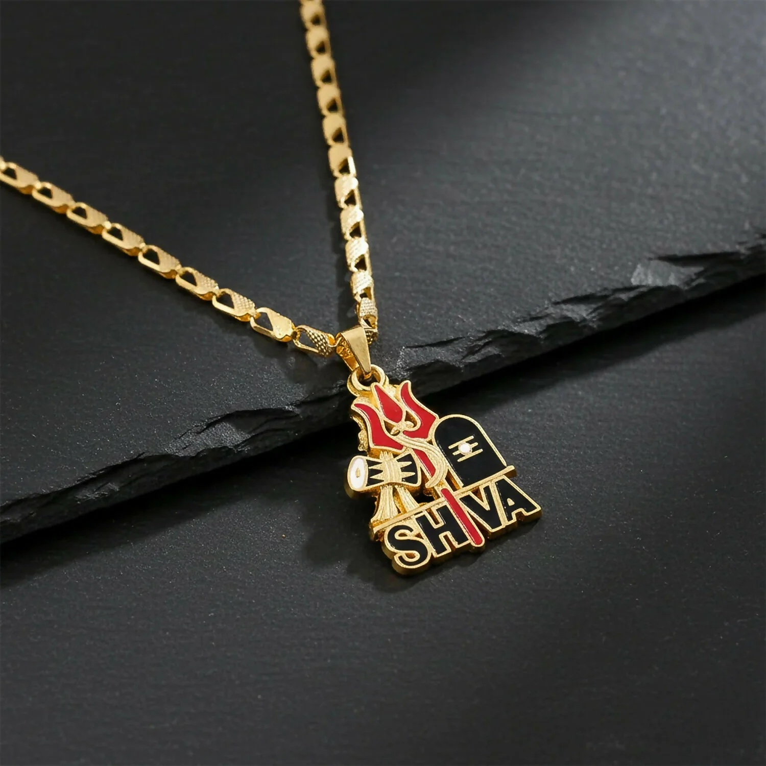 Shiva Pendant with Rudraksha Mala & Bracelet Combo - Image 2