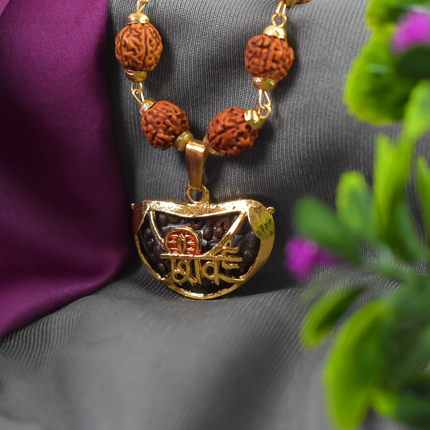 Shiva Pendant with Rudraksha Mala: Divine Protection and Spiritual Awakening - Image 2