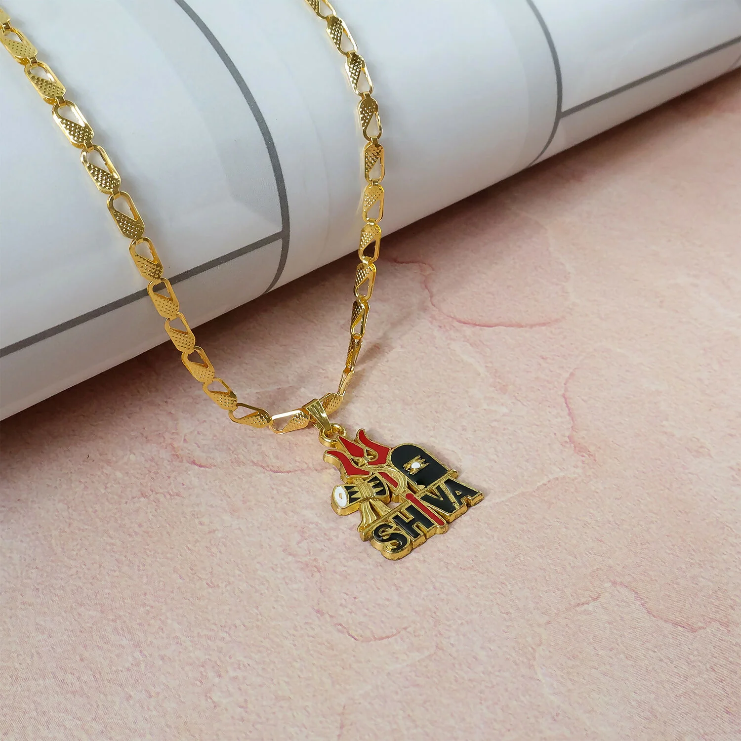 Shiva Trishul Pendant with Designer Chain - Image 2