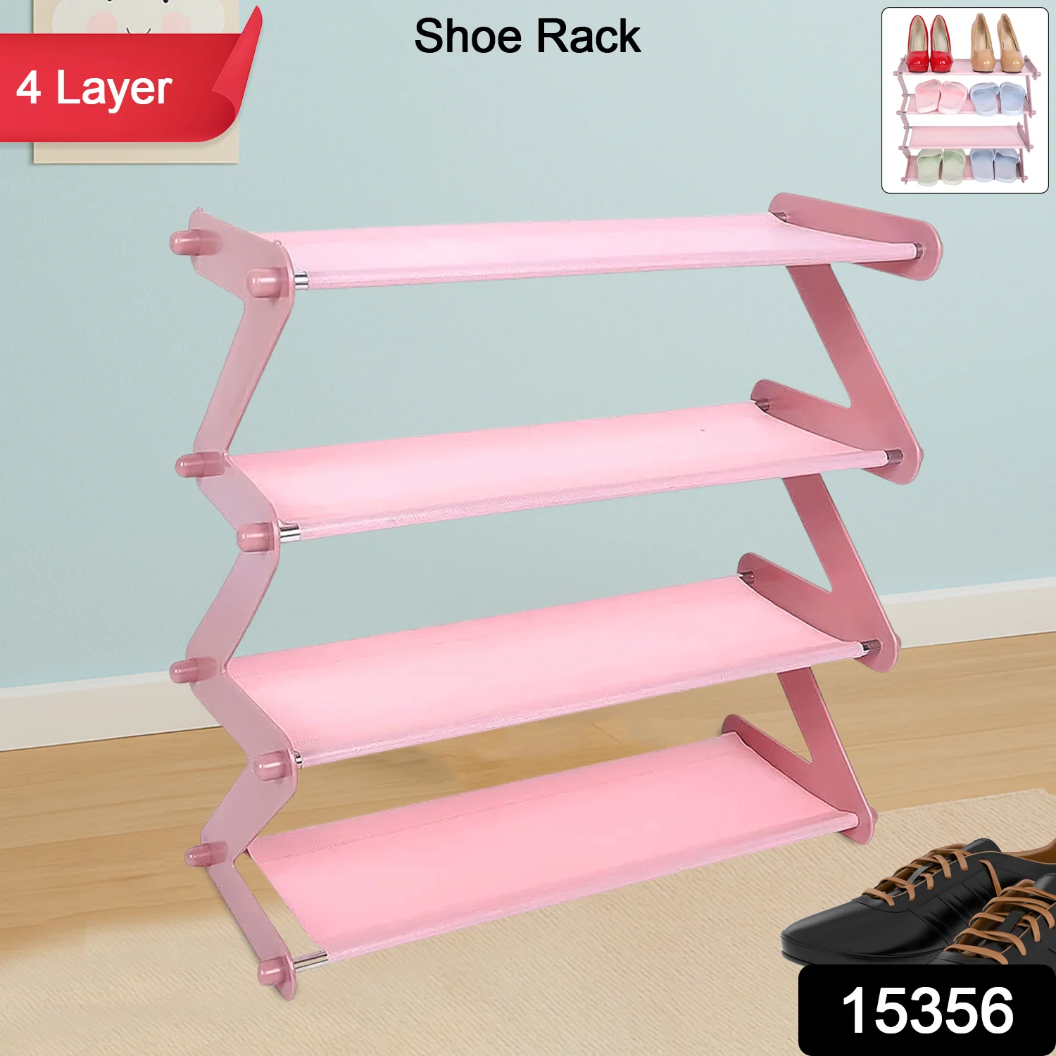 Shoe Rack Z-Shaped Four Layer (1 Pc / 4 Layer) - Image 2