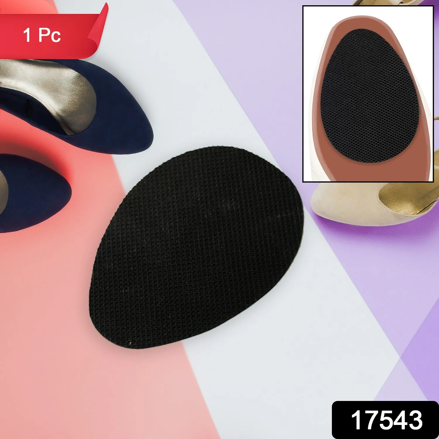 Non-Slip Shoe Pads, Rubber Shoe Sole Protector Pads,  for Ladies Shoes, High Heels - Image 2