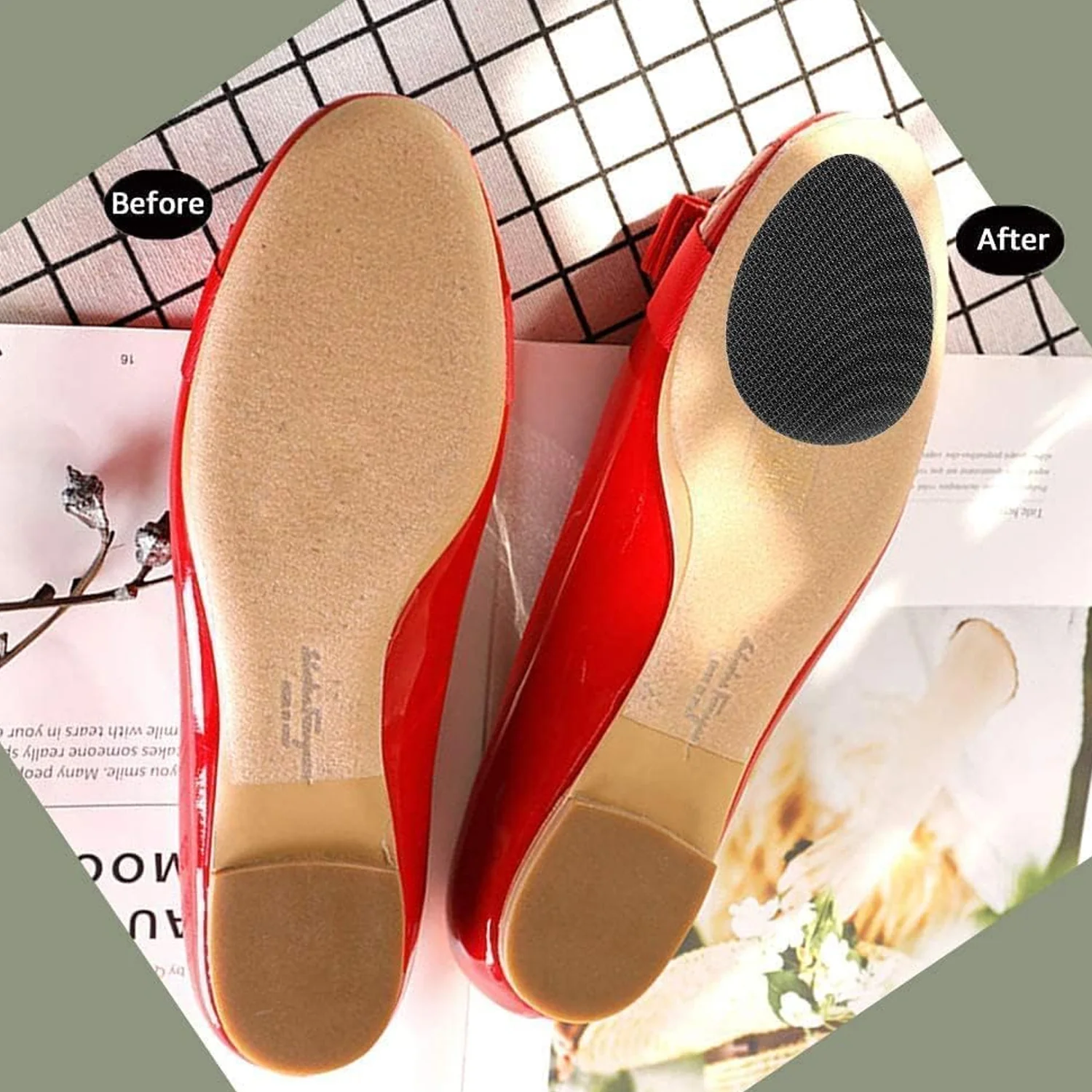 Non-Slip Shoe Pads, Rubber Shoe Sole Protector Pads,  for Ladies Shoes, High Heels - Image 3