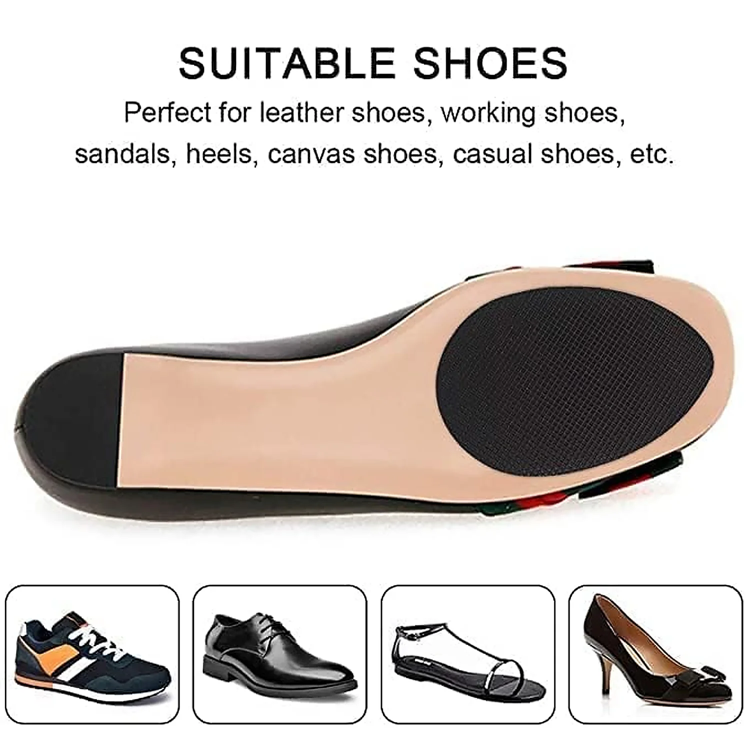 Non-Slip Shoe Pads, Rubber Shoe Sole Protector Pads,  for Ladies Shoes, High Heels - Image 7