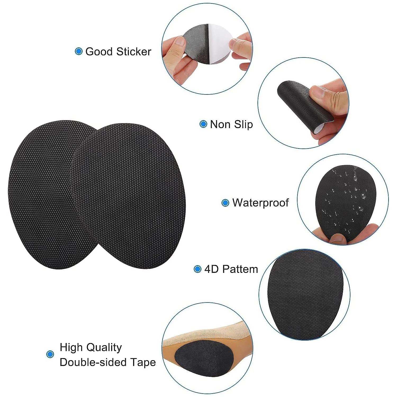 Non-Slip Shoe Pads, Rubber Shoe Sole Protector Pads,  for Ladies Shoes, High Heels - Image 8