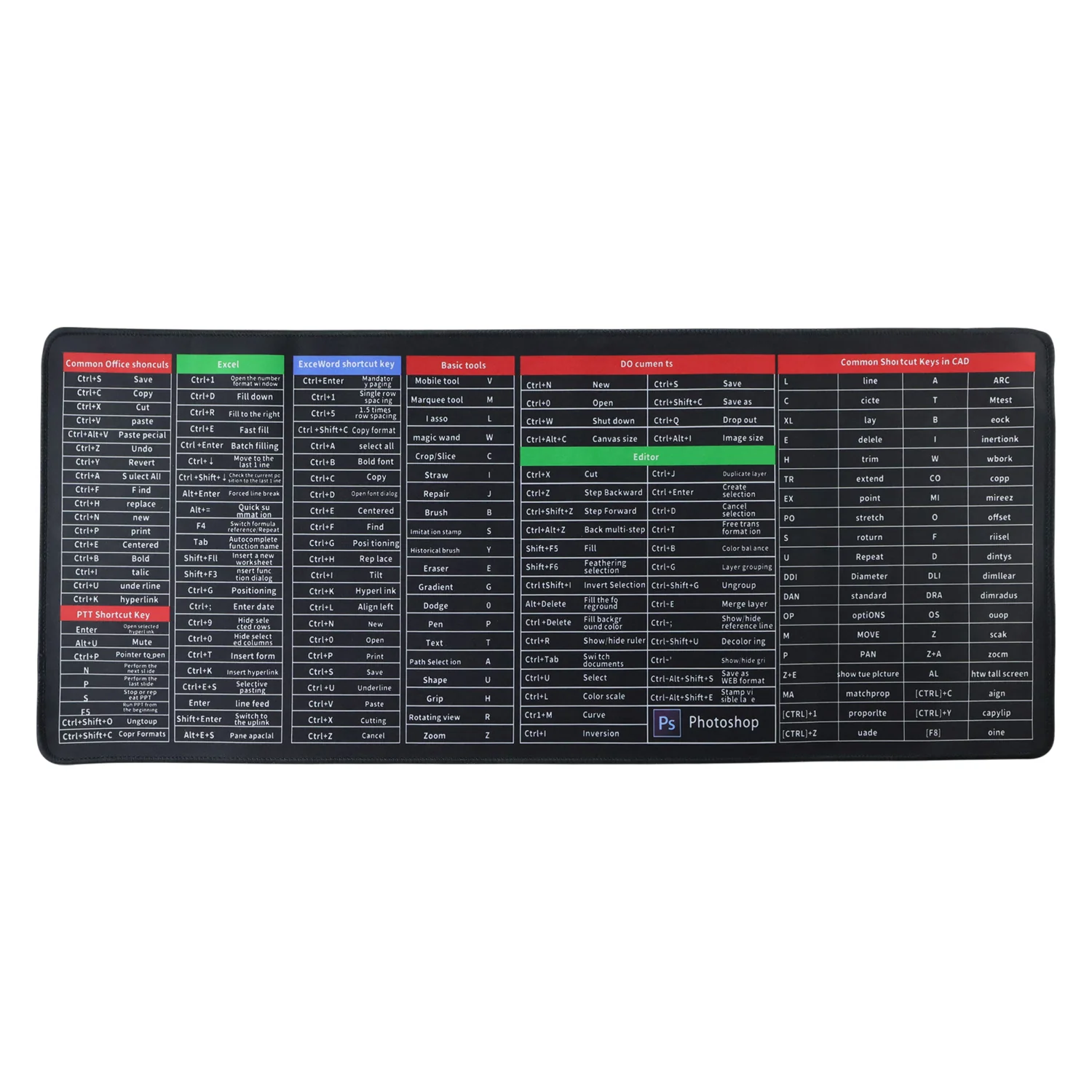 Shortcut Keyboard Mouse Pad Extended Desk Mat 70 x 30 Cm - Image 4