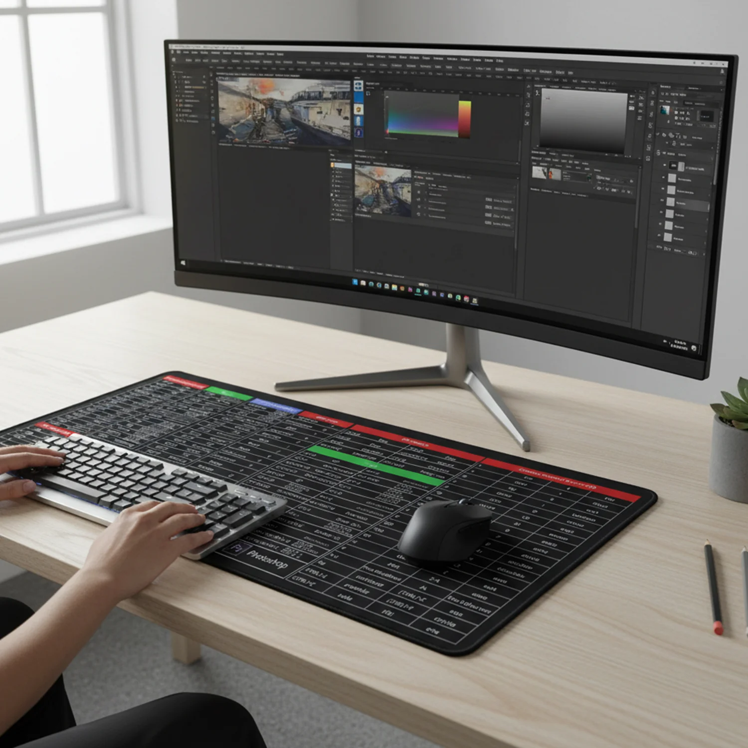 Shortcut Keyboard Mouse Pad Extended Desk Mat 70 x 30 Cm - Image 7