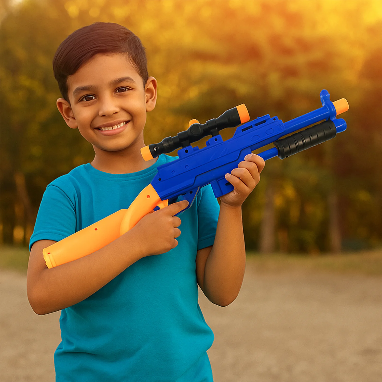 Shot Air Gun Toy with Scope and 8 Soft Foam Bullets Set - Image 3