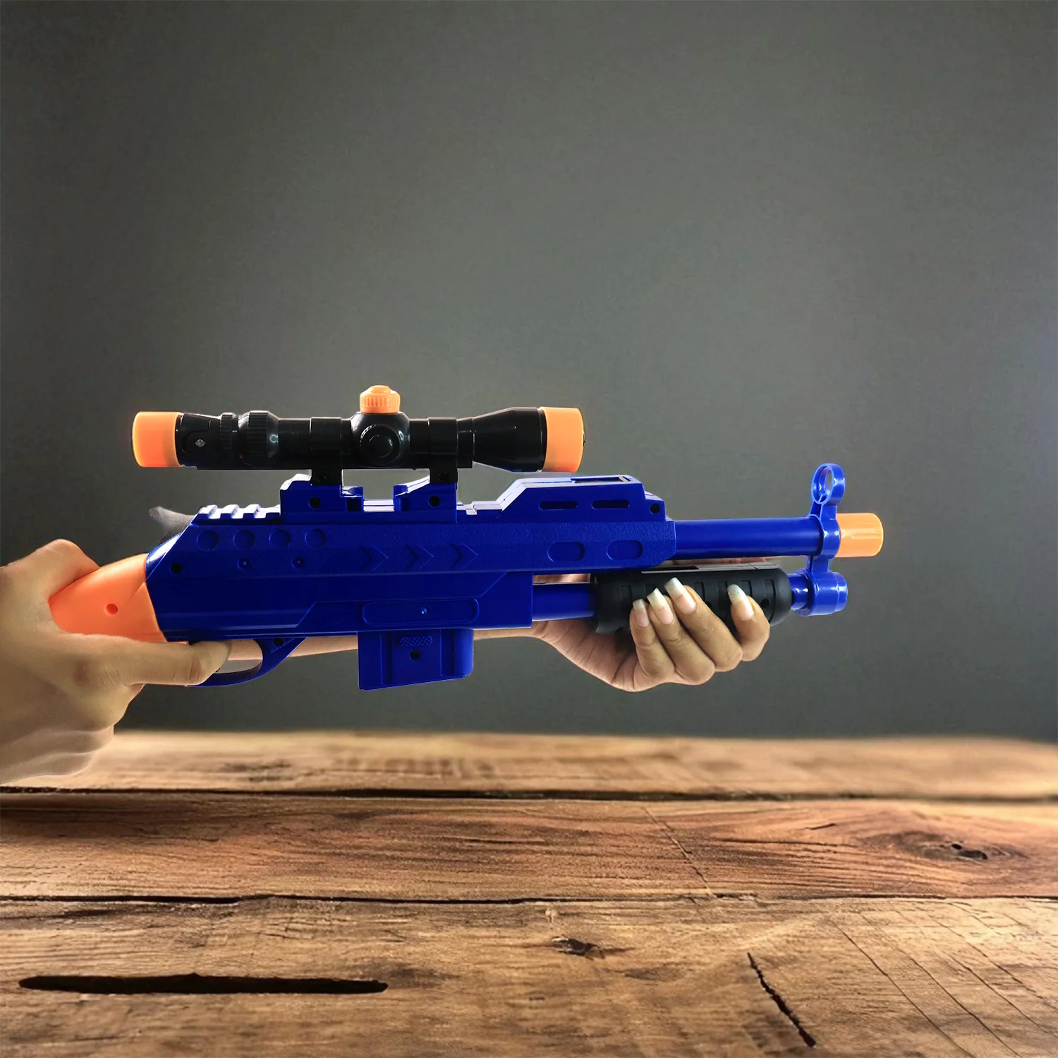 Shot Air Gun Toy with Scope and 8 Soft Foam Bullets Set - Image 4