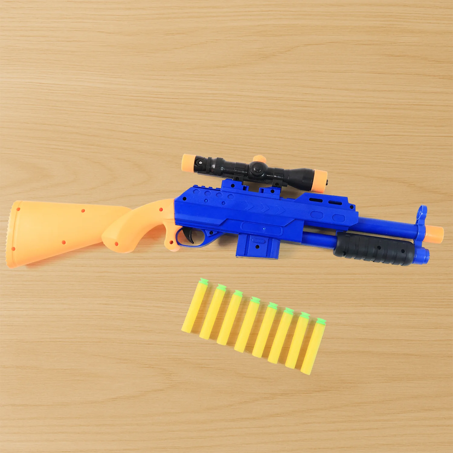 Shot Air Gun Toy with Scope and 8 Soft Foam Bullets Set - Image 6