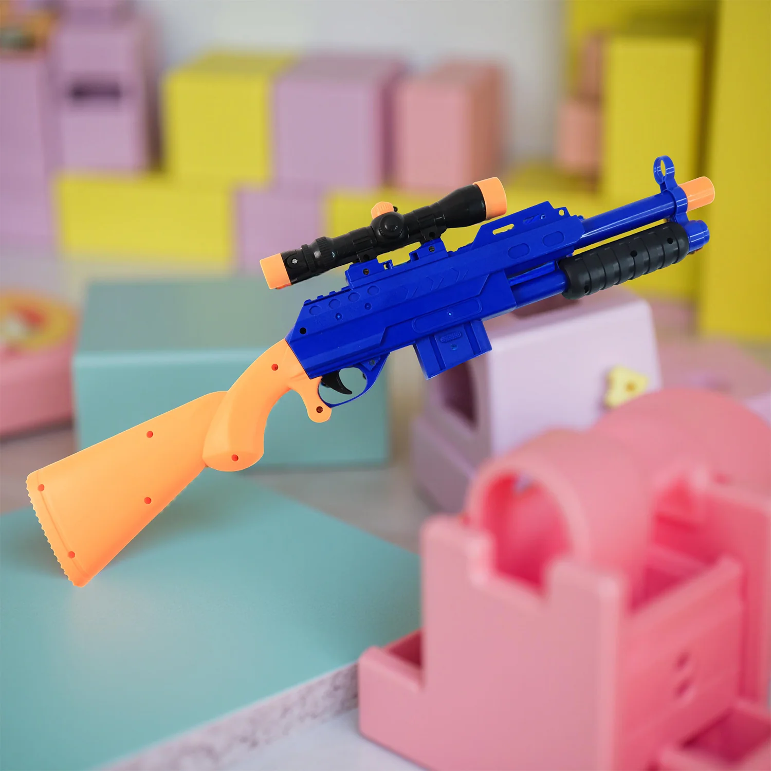 Shot Air Gun Toy with Scope and 8 Soft Foam Bullets Set - Image 8