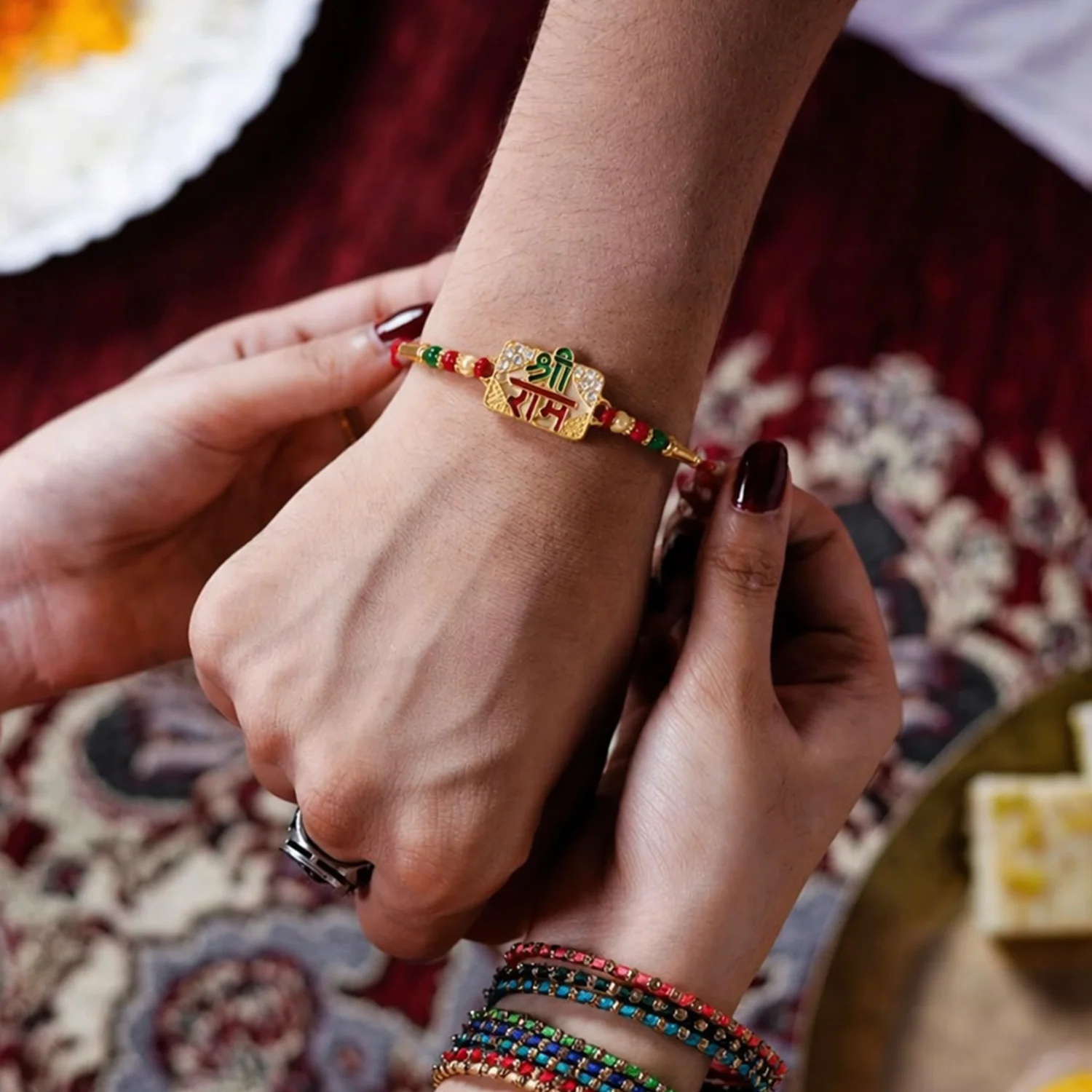 Shree Ram Text Designer Rakhi (1 Pc) - Image 5