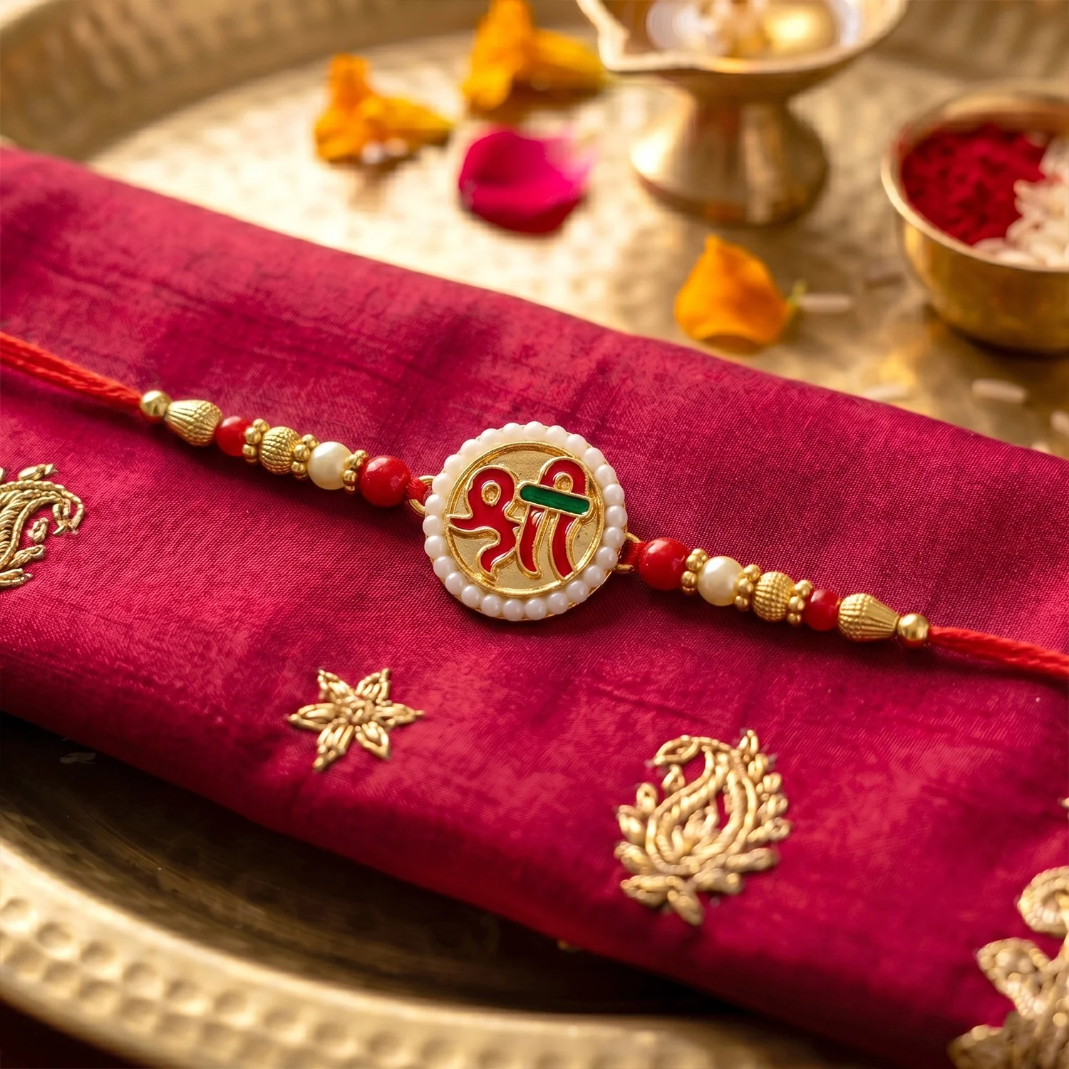 Shri Symbol Devnagari Designer Rakhi - Image 3