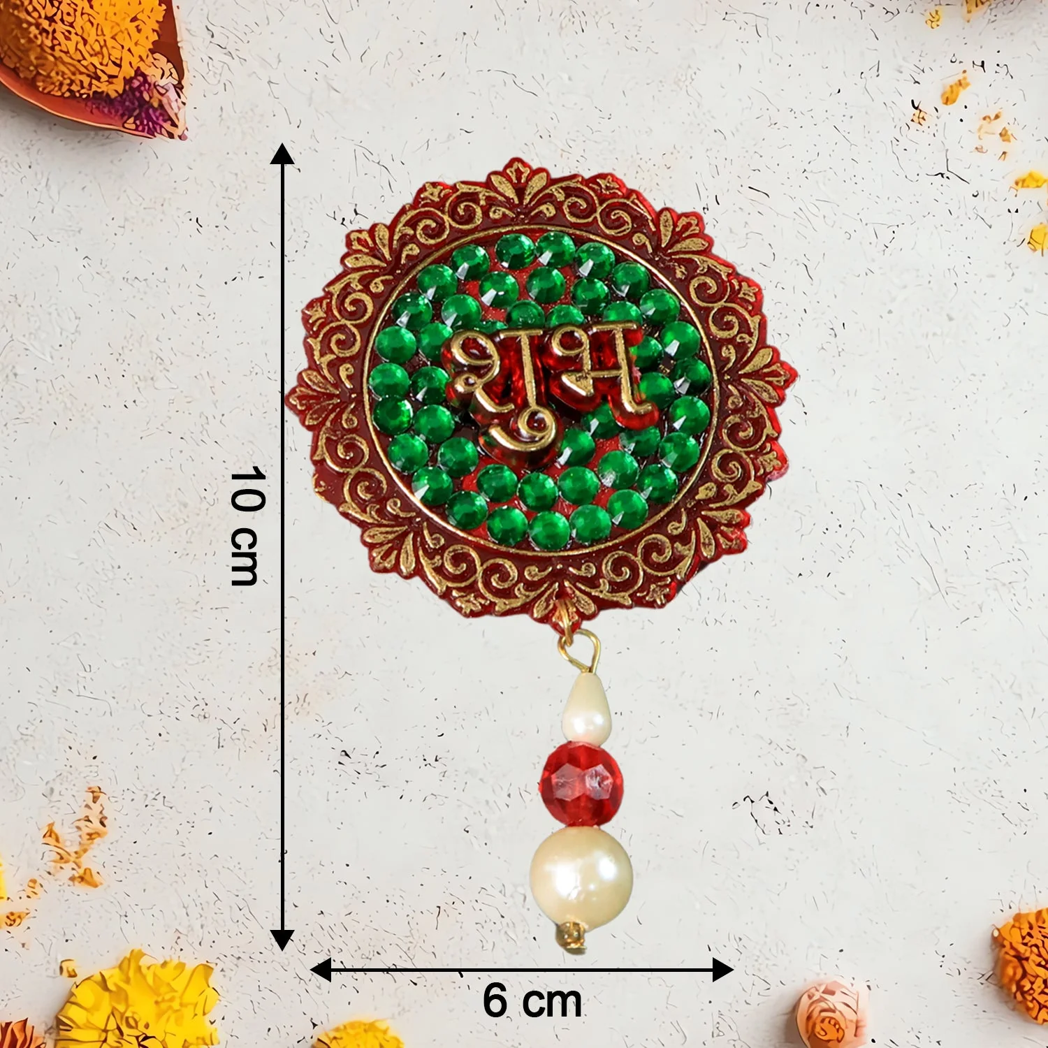 Shubh Labh Beaded Decorative Door Hanging (2 Pc) - Image 4