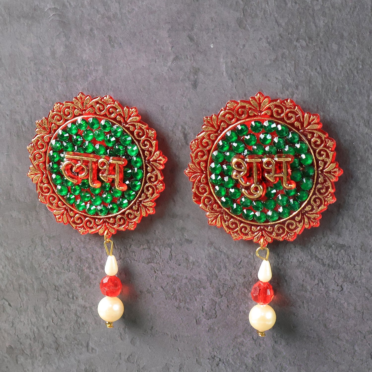 Shubh Labh Beaded Decorative Door Hanging (2 Pc) - Image 6