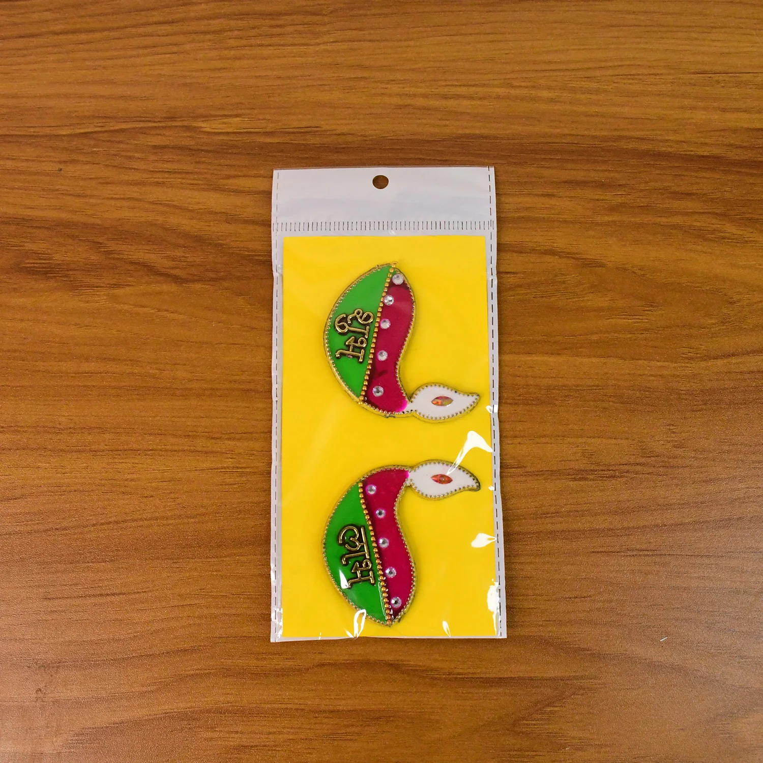 Shubh Labh Diya Shaped Wall Hangings (2 Pc) - Image 7