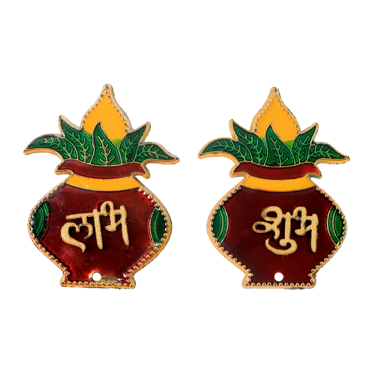 Shubh Labh Kalash Shaped Wall Hangings (2 Pc) - Image 5