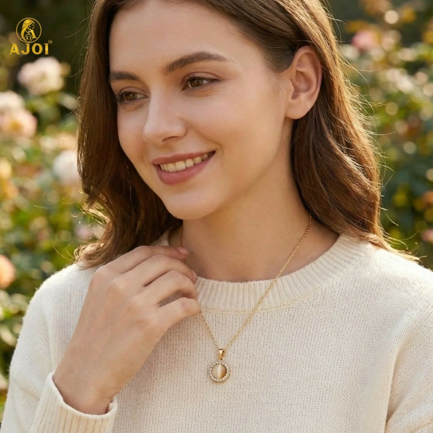Signature Luxury Crystal Pendant Necklace - Image 3