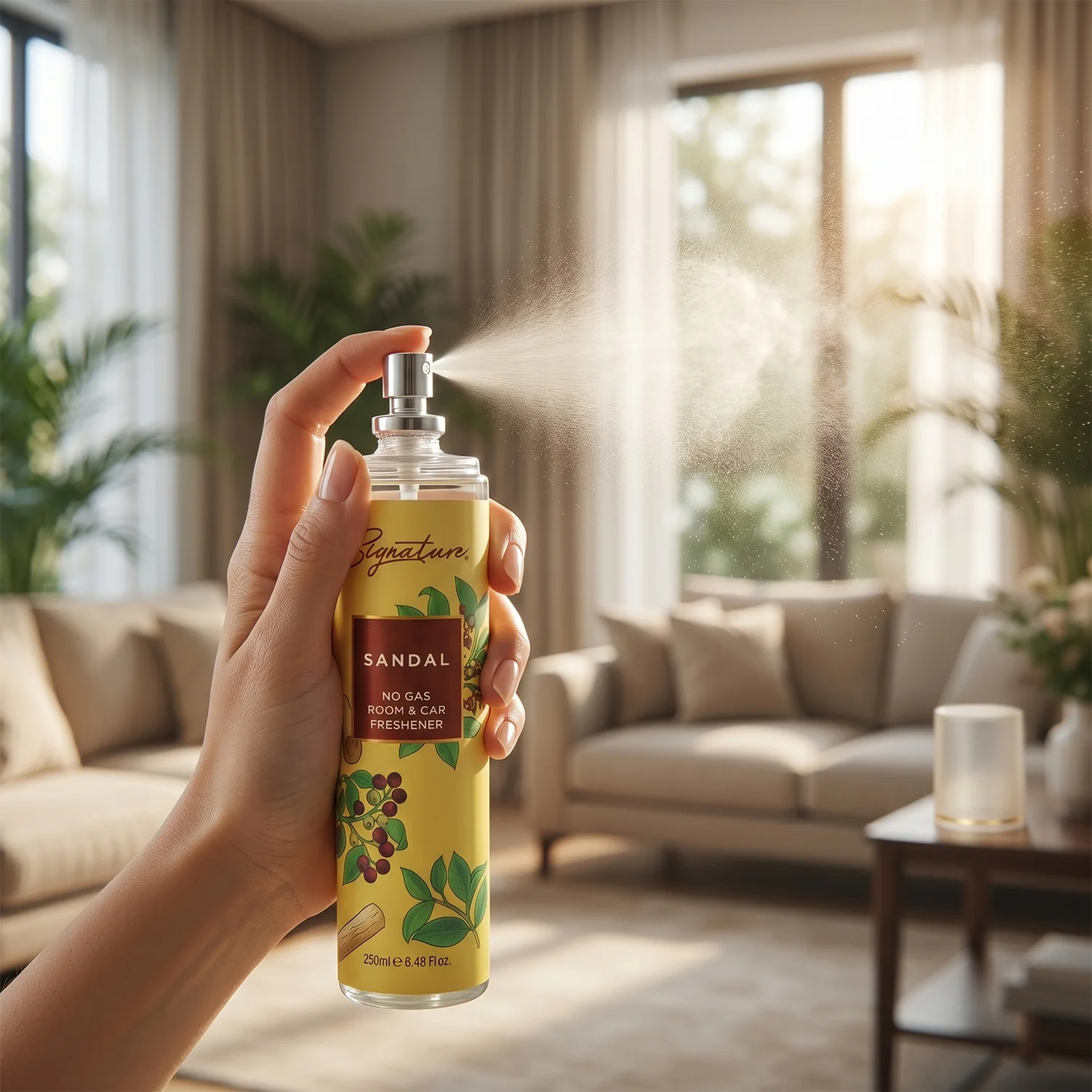 Signature Sandal Room & Car Freshener Spray 250 ML - Image 4