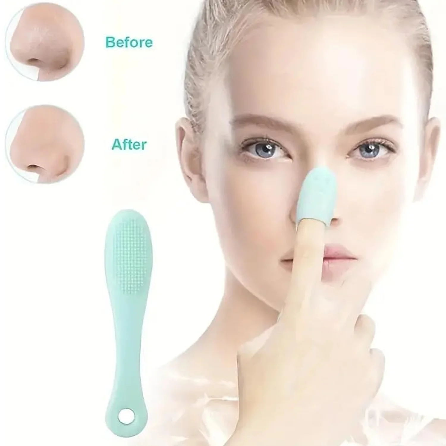 Silicone Makeup Cleaning Tool – Finger Brush Facial Cleansing Scrubber (1 Pc) - Image 3