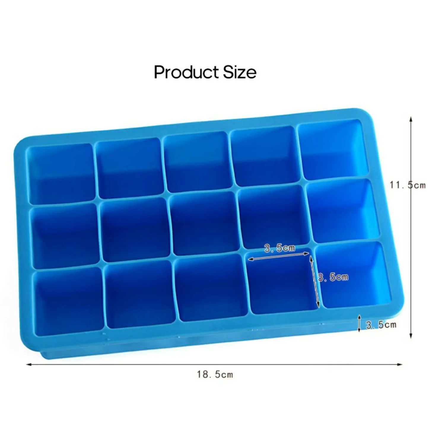Silicone 15 Square shape Ice cube Mold 1 Pc - Image 4