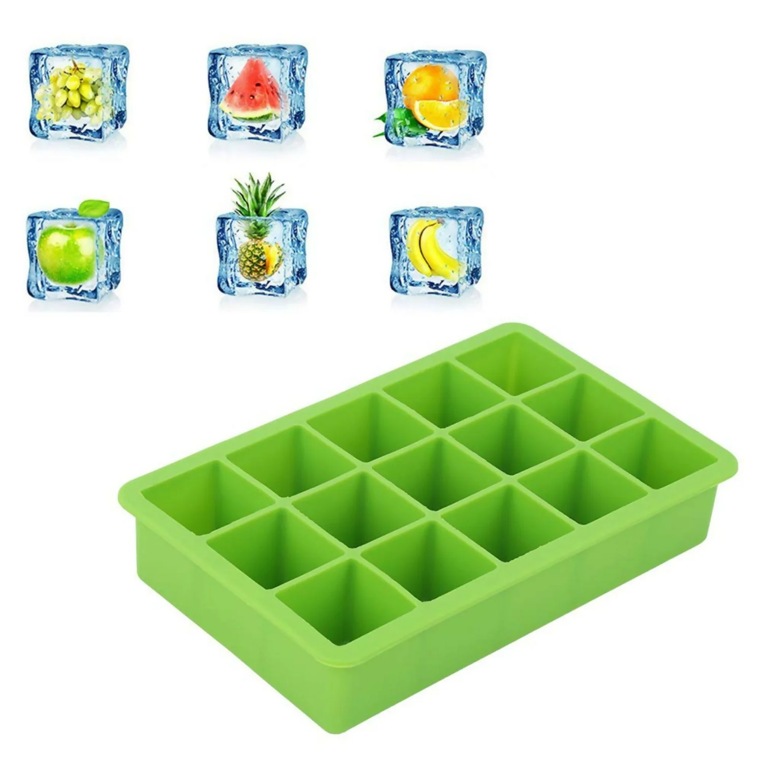 Silicone 15 Square shape Ice cube Mold 1 Pc - Image 5