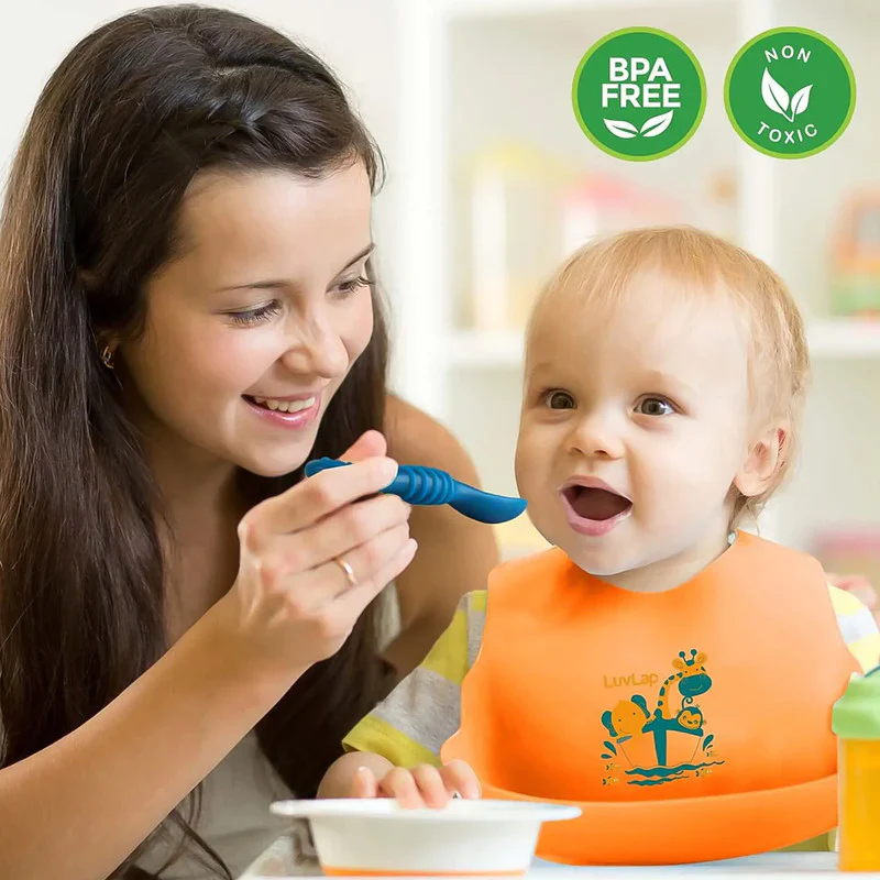 Silicone Baby Training Spoons (Set of 2) – Soft, Food-Grade, BPA-Free, for Infants 3+ - Image 2