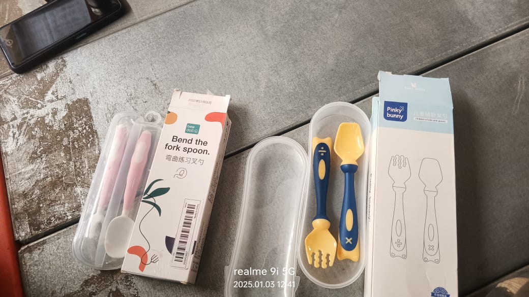 Silicone Bendable Kids Spoon & Fork Set – Toddler Self-Feeding Utensils (2 Pc Set) - Image 7