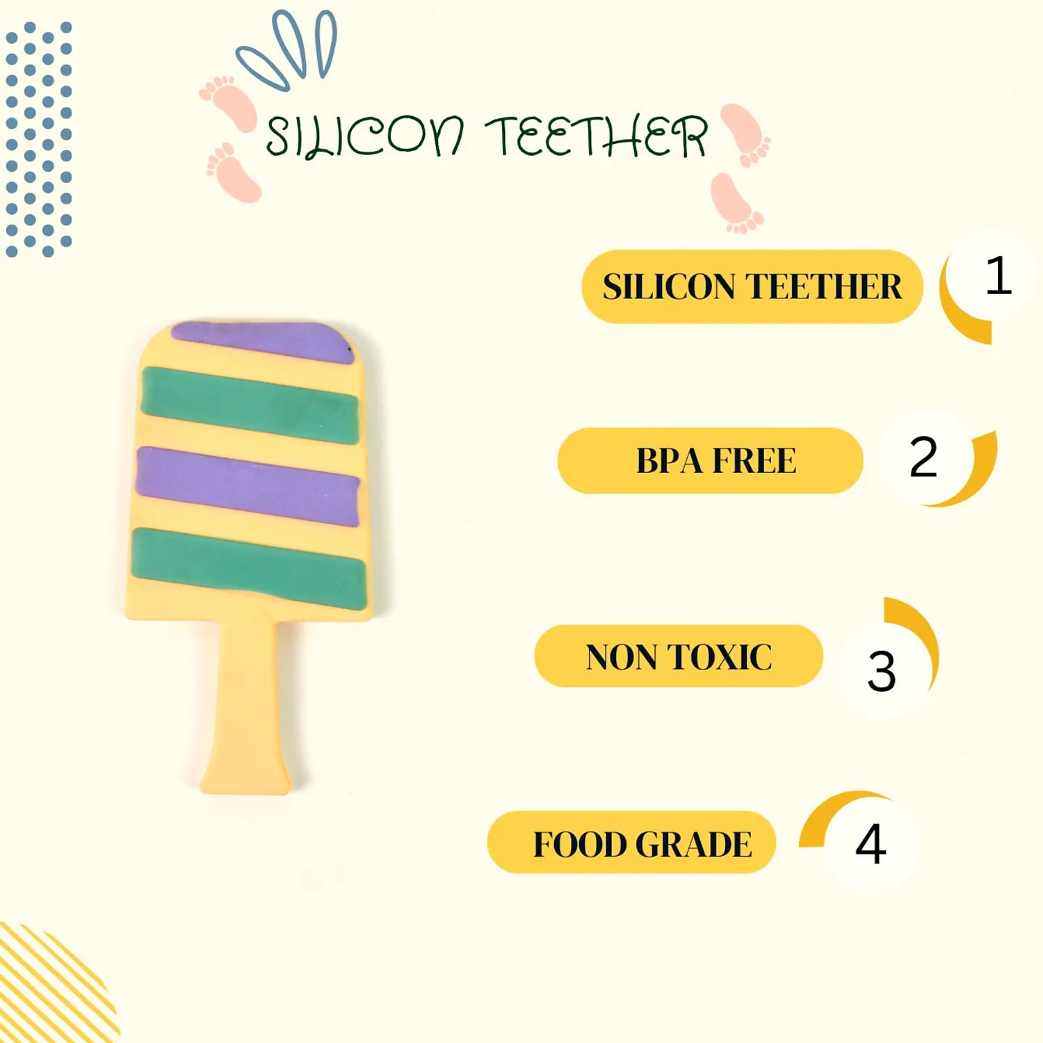 Silicone Candy Shape Teether for Baby (1 Pc) - Image 5