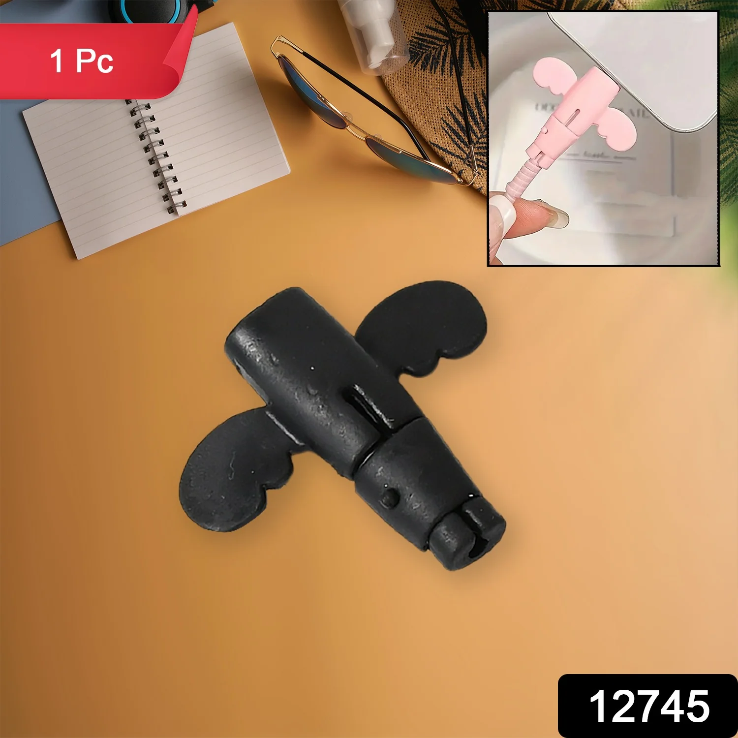 Silicone Data Cable Protector – Angel 2-in-1 Cord Saver & Storage Tool - Image 2