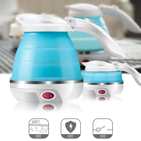Silicone Foldable Collapsible Electric Water Kettle Camping Boiler - Image 10