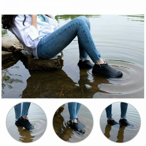 Non-Slip Silicone Rain Anti skid Waterproof Fordable Boot Shoe Cover ( Large ) - Image 3