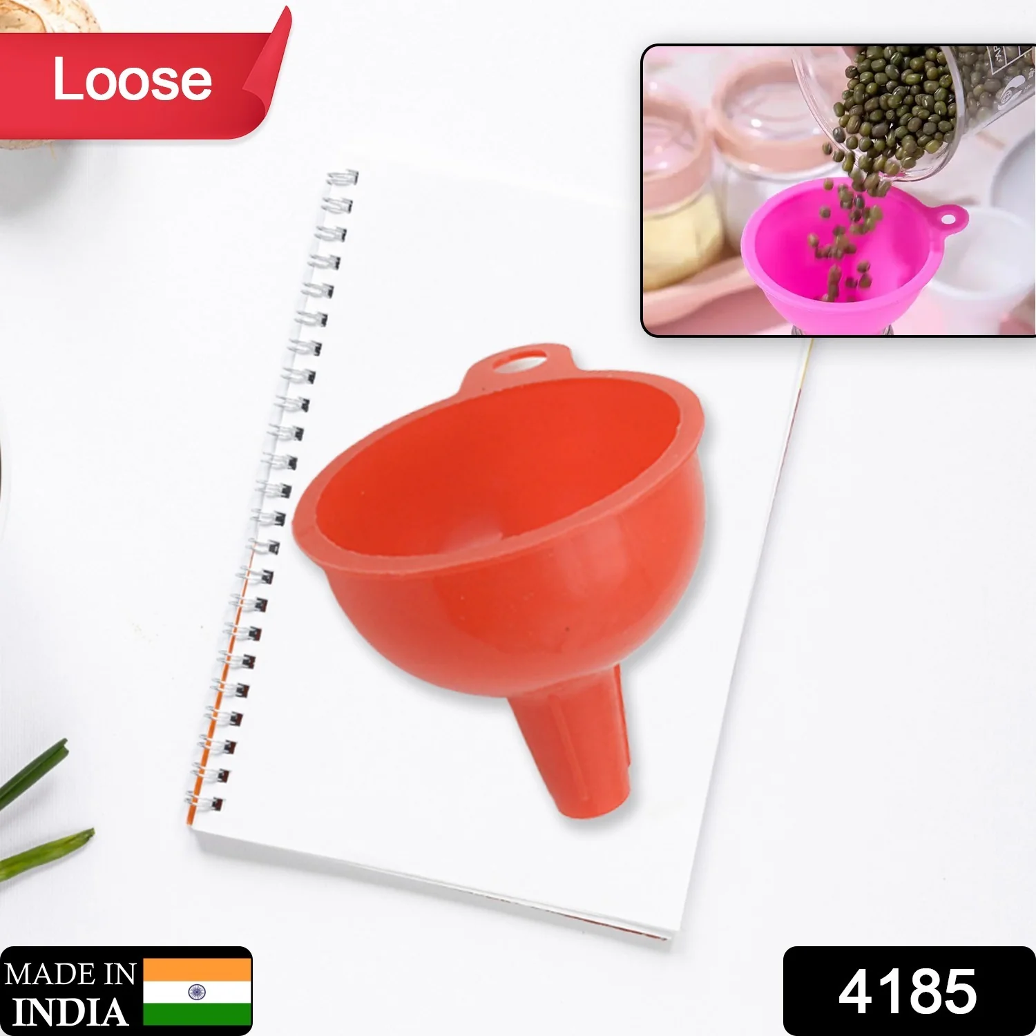 Food-Grade Silicone Funnel: Safe & Easy Transfer for Liquids & Grains (1 Pc) - Image 2